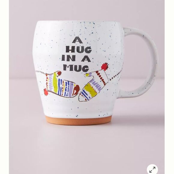 Anthropologie NIB Sweater Weather A Hug in a Mug Mittens Mug Stoneware Cup 16oz - Picture 3 of 10